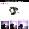AllExtreme EXU7MW1 U7 Mini CREE LED Fog Light Work Lamp with Hi/Low, Flashing Beam and White Light Angel Eye Ring for Cars and Motorcycles (12W, White Light, 1 PC)