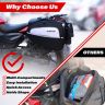 Allextreme EXBSB02 Portable Motorcycle Saddle Bag with Reflective Strips & Large Storage Capacity Having Multiple Pockets for Long journeys (Black & Silver)