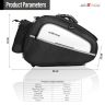 Allextreme EXBSB02 Portable Motorcycle Saddle Bag with Reflective Strips & Large Storage Capacity Having Multiple Pockets for Long journeys (Black & Silver)