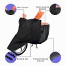 Allextreme M-7017 Full Bike Body Cover Water Resistant Dustproof Rustproof UV Protection Cover Compatible for Splendor Platina Deluxe and Upto Pulsar 180cc Size (Black & Orange, Medium)