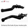 AllExtreme EXPLBL2 Clutch Brake Lever Heavy Duty Universal 6 Positions Adjustment for Sports Bike and Motorcycles Pulsar (Black 2 PCS)