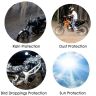 Allextreme M-7017 Full Bike Body Cover Water Resistant Dustproof Rustproof UV Protection Cover Compatible for Splendor Platina Deluxe and Upto Pulsar 180cc Size (Black & Orange, Medium)