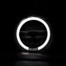 Allextreme EX9TH1P 75W Round White LED Headlight 7 Inch Full Ring Hi/Low Beam Headlamp Angel Eye Compatible with Bullet Wrangler (Pack of 1, Yellow & White)