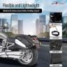 Allextreme EXBSB02 Portable Motorcycle Saddle Bag with Reflective Strips & Large Storage Capacity Having Multiple Pockets for Long journeys (Black & Silver)