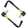 Allextreme EXBHDG 7/8" CNC Protector Handlebar Brake Clutch Lever Protection Guard Compatible for Bullet Bajaj TVS Yamaha and Other Bikes (Golden)