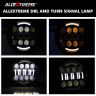 Allextreme 7 Inch Round LED Projector Head Light with Hi/lo Beam, DRL and Turn Signal Lamp for Jeep Wrangler Harley Motorcycle (Pack of 2)