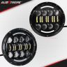 Allextreme 7 Inch Round LED Projector Head Light with Hi/lo Beam, DRL and Turn Signal Lamp for Jeep Wrangler Harley Motorcycle (Pack of 2)