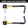 Allextreme EXBHDG 7/8" CNC Protector Handlebar Brake Clutch Lever Protection Guard Compatible for Bullet Bajaj TVS Yamaha and Other Bikes (Golden)