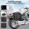 Allextreme 72L Motorcycle Saddle Bag with Rain Cover & Reflective Strips Polyester Multi Compartments Large Storage Capacity Saddlebags for All Sports Street Bikes (Black)