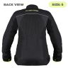Allextreme AVIANT AIR Women Bike Riding Jacket CE Level 2 Certified Armour Protector Elbows Shoulders Protection Mesh Fabric Motorcycle Rider Gear (S, Black/Green)