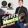 Allextreme AVIANT AIR Women Bike Riding Jacket CE Level 2 Certified Armour Protector Elbows Shoulders Protection Mesh Fabric Motorcycle Rider Gear (S, Black/Green)