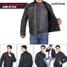 Allextreme Winter Liner for Riding Jacket Quilted Full Sleeved Thermal Running Softshell Windbreaker Jackets (M, Black)