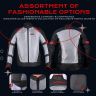Allextreme SNOWSTORM Bike Riding Jacket CE Level 2 Certified Armour Protector Back Elbows Shoulders Protection Mesh Fabric Motorcycle Rider Gear for Bikers (5XL, Black & Red)