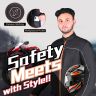 Allextreme AVIANT AIR Bike Riding Jacket CE Level 2 Certified Armour Protector Elbows Shoulders Protection Mesh Fabric Motorcycle Rider Gear for Bikers (5XL, Black & Orange)