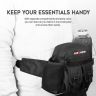 AllExtreme Multi-Utility Waist Bag Multi Pocket Sling Pouch & Fanny Pack Bags with Detachable Bottle Holder for Men and Women Travel Motorcycle Riding Outdoor Hiking Adventure (1Pc, Black)