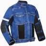 AllExtreme Denim Bike Riding Jacket CE Level 2 Protector Racer Armour with Night Visibility Sticker Shoulder Back Elbow Protection Abrasion Resistance Motorcycle Biker Gear for Men (2XL, Blue)