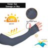Allextreme Full Arm Sleeves with Thumb for Riders UV Sun Protection Sweat Absorbing Quick Dry Hand Cover for Men & Women Sport Biking Hiking Cycling Running Protective Bike Riding Gear (Grey, 1 Pair)