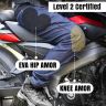 Allextreme Denim Bike Riding Pants with Heavy Duty XY Level 2 Certified HDEVA Knee and Hip Armor Rider Gear Jeans All Weather Protection for Riders Cycling Motorcycle Racing (Navy Blue, 38)