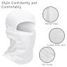 Allextreme Full Face Mask for Riders Anti-Pollution UV Sun Protection Dryfit 9 in 1 Balaclava Helmet Liner with Air Filter for Men & Women Biker Hiking Cycling Protective Bike Riding Gear (White)