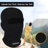 Allextreme Full Face Mask for Riders Anti-Pollution UV Sun Protection Cotton Balaclava Neck Cover Bandana Helmet Liner for Men & Women Biker Hiking Cycling Protective Bike Riding Gear (Black)