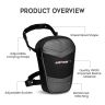 Allextreme Thigh Bag 1000D Imported Polyster Fabric Multipurpose Cross Body Utility Waist Pouch with YKK Zippers & Water Repellant Tactical Sports Leg Bags for Motorcycling Hiking Travel (1Pc, Black)