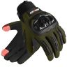 Allextreme Full Finger Bike Riding Gloves with Screen Touch Strong Knuckle Protective Shells Anti-Skid Surface Breathable Mesh Material Glove for Motorcycle Cycling Mountaineering (Black & Green, XXL)
