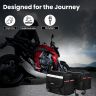 Allextreme 72L Motorcycle Saddle Bag | Heavy-Duty Waterproof Double Side Bag with Dual Locking System, Inner Liners & Rain Covers | Large Touring Saddle Bags for All Straight Exhaust Bikes (Black)