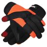 Allextreme Full Finger Bike Riding Gloves for Rider | Breathable Mesh Motorcycle Gloves with Knuckle Guard & Screen Touch Feature | Anti-Skid Grip Riding Gear for Bikers (L, Black & Orange)