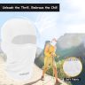 Allextreme Full Face Mask for Riders Anti-Pollution UV Sun Protection Cotton Balaclava Neck Cover Bandana Helmet Liner for Men & Women Biker Hiking Cycling Protective Bike Riding Gear (White)