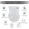 Allextreme Neck Gaiter Bandana for Rider Super Soft Breathable Cotton Face Mask UV Sun Protection Neck Cover Scarf Headband Balaclava for Biking Hiking Cycling Protective Bike Riding Gear (White)