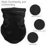Allextreme Neck Gaiter Bandana for Rider Super Soft Breathable Pin Mesh Face Mask UV Sun Protection Neck Cover Scarf Headband Balaclava for Biking Hiking Cycling Protective Bike Riding Gear (Black)