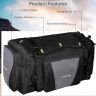 Allextreme 65Ltr Bike Tail Bag Lightweight Multi-Pocket Universal Storage with Mounting System YKK Zippers & Removable Strap Travel Saddle-Bag for Biker All Motorcycles and Bikes (Pack of 1, Black)