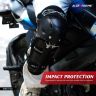 Allextreme Knee and Elbow Pads with Adjustable Knee-Cap Pads 2 in 1 Protector Armor & Shin Guards Motocross Motorcycle Protective Gear for Adult Kids (Set of 4, Black)