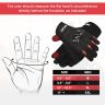 Allextreme Full Finger Bike Riding Gloves with Breathable Mesh Anti-Skid Surface Screen Touch Strong Knuckle Protective Shells Glove for Cycling Motorcycle Climbing Mountaineering Hiking (XL, Black)