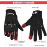 Allextreme Full Finger Bike Riding Gloves with Breathable Mesh Anti-Skid Surface Screen Touch Strong Knuckle Protective Shells Glove for Cycling Motorcycle Climbing Mountaineering Hiking (L, Black)