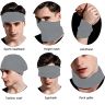 Allextreme Neck Gaiter Bandana for Rider Super Soft Breathable Cotton Face Mask UV Sun Protection Neck Cover Scarf Headband Balaclava for Biking Hiking Cycling Protective Bike Riding Gear (Grey)