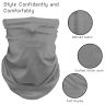 Allextreme Neck Gaiter Bandana for Rider Super Soft Breathable Pin Mesh Face Mask UV Sun Protection Neck Cover Scarf Headband Balaclava for Biking Hiking Cycling Protective Bike Riding Gear (Grey)