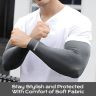 Allextreme Arm Sleeves & Full Face Mask Set Reusable UV Dust Protection Cotton Balaclava with Hand Cover for Men Women Bike Riding Running Cycling Outdoor Protective Bike Riding Gear (Grey)