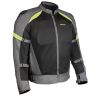 Allextreme SNOWSTORM Bike Riding Jacket CE Level 2 Certified Armour Protector Back Elbows Shoulders Protection Mesh Fabric Motorcycle Rider Gear for Bikers (3XL, Black & Green)