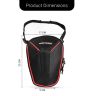 Allextreme Thigh Waist & Sling Bag Water-Resistant Drop Leg Tactical Fanny Pack for Men & Women Adjustable Hard Shell Thigh Bag for Bikers for Riding, Camping & Outdoor Sports (Black & Red)