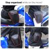 Allextreme Thigh Waist & Sling Bag Water-Resistant Drop Leg Tactical Fanny Pack for Men & Women Adjustable Hard Shell Thigh Bag for Bikers for Riding, Camping & Outdoor Sports (Black & Red)