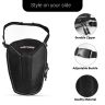Allextreme Thigh Waist & Sling Bag Water-Resistant Drop Leg Tactical Fanny Pack for Men & Women  Adjustable Hard Shell Thigh Bag for Bikers for Riding, Camping & Outdoor Sports (Black & Grey)
