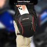 Allextreme Thigh Bag with Multi Pockets Drop Leg Tactical Waist Fanny Pack For Men and Women Compatible for Riding Hiking Travel Camping Sports (Black & Red)