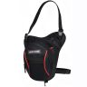 Allextreme Thigh Bag with Multi Pockets Drop Leg Tactical Waist Fanny Pack For Men and Women Compatible for Riding Hiking Travel Camping Sports (Black & Red)