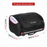 Allextreme 35L Motorcycle Tail Bag Lightweight Multi-Pocket Biker Storage with 4 Point Mounting System YKK Pullers Zippers & Removable Strap for All Motorcycles (Black, Pack of 1)