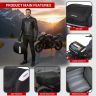 Allextreme 35L Motorcycle Tail Bag Lightweight Multi-Pocket Biker Storage with 4 Point Mounting System YKK Pullers Zippers & Removable Strap for All Motorcycles (Black, Pack of 1)