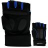 Allextreme ‎AENG001 Multipurpose Gym and Bike Wrist Half Finger Gloves for Fitness Weightlifting Exercise Sport Cycling (Blue_Medium)
