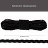 AllExtreme EXR28B1 Extra Long & Heavy Leg Guard Rope Durable & Sturdy Cable for Royal Enfield Bullet & all Other Bikes (28 Meters, Black)