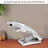 AllExtreme EXLMTC1 Heavy Metal Jagaur With Stand Elegant Exterior Decorative Accessory Ideal For Motorcycles, Bikes & Other Automobiles (Silver)