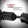 AllExtreme EXBCNLB Multipurpose 4 Digit Security Resettable Bike Cable Lock Heavy Duty Anti-Theft Protection Bicycle Safety Number Locks (3.6 feet/42 Inches)